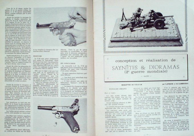 Mpm Maquettes 1976 # 61 Char soviétique KV-II Luger P.08, Polikarpov I-153 Mosquito Aircraft Saynète