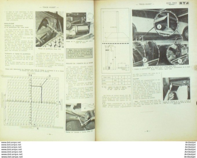 Revue Technique Automobile Matra Simca Bagheera Autobianchi A112  #341