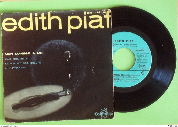 Piaf Edith 45T EP Mon manège 1958