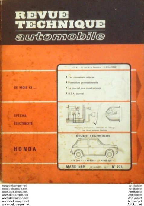 Revue Technique Automobile Honda N360/N600 GT  #275