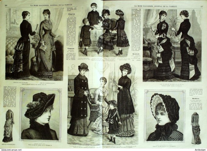 La Mode illustrée journal + gravure associée 1881 # 45