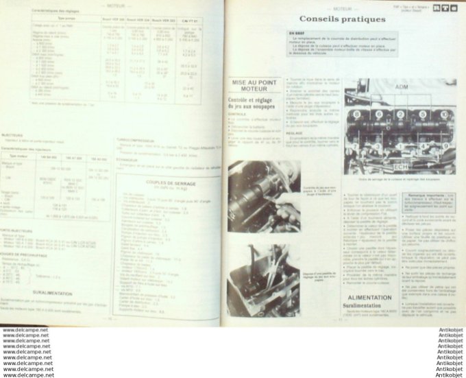 Revue Technique Automobile Fiat Tipo & Tempra Lada Renault 19  #527