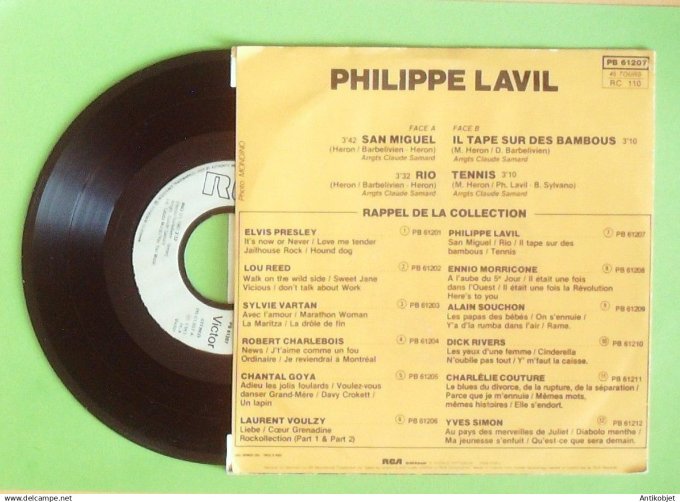 Lavil Philippe 45T EP San Miguel 1983