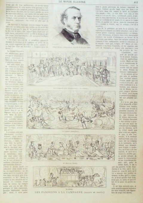 Le Monde illustré 1869 n°637 Turin Prince Carignan Brest Minon Bohémiens