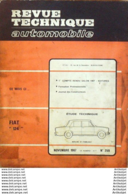 R.T Automobile Fiat 124   # 259