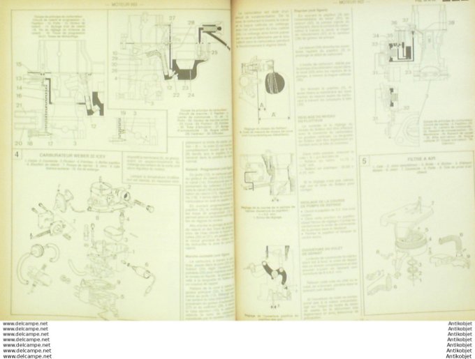 Revue Technique Automobile Fiat Uno Peugeot 305 1987 Peugeot J9 1982  #520