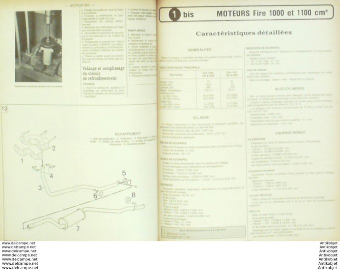 Revue Technique Automobile Fiat Uno Peugeot 305 1987 Peugeot J9 1982  #520