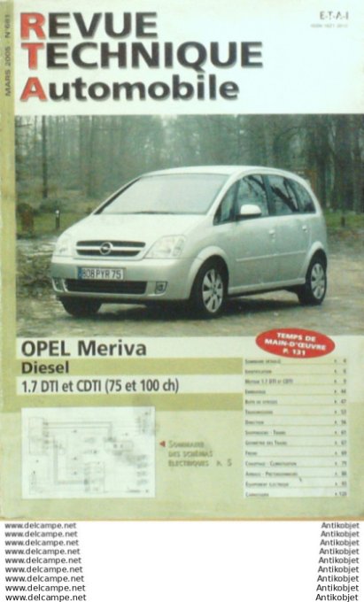 Revue Technique Automobile Opel Meriva  #681