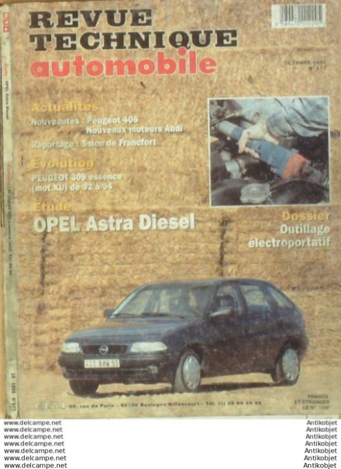 Revue Technique Automobile Opel Astra D Peugeot 309 E 1992/1994  #577