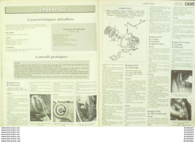 Revue Technique Automobile Opel Astra D Peugeot 309 E 1992/1994  #577