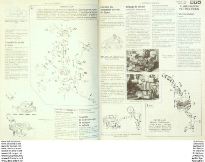 Revue Technique Automobile Mazda 626 Lancia Delta Prisma Renault 19  #528