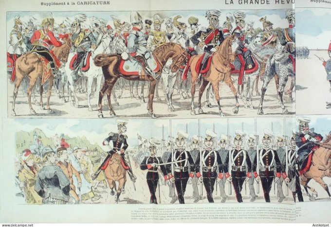 La Caricature 1883 n°181 Armée Allemande Caran d'Ache