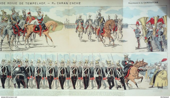 La Caricature 1883 n°181 Armée Allemande Caran d'Ache