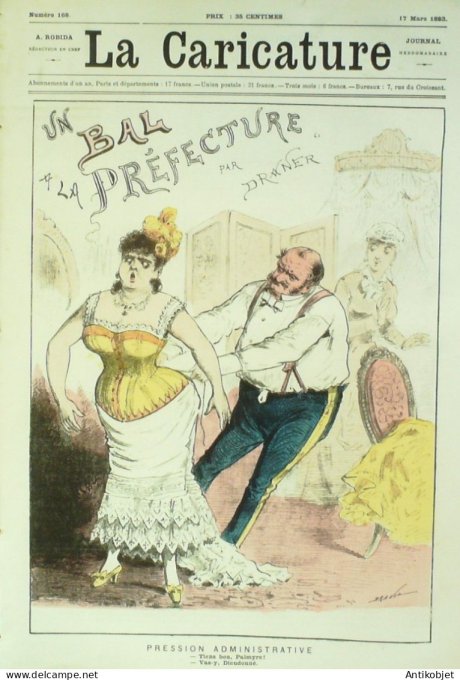 La Caricature 1883 n°168 Bal à la Préfecture Draner Valse Faria Trock