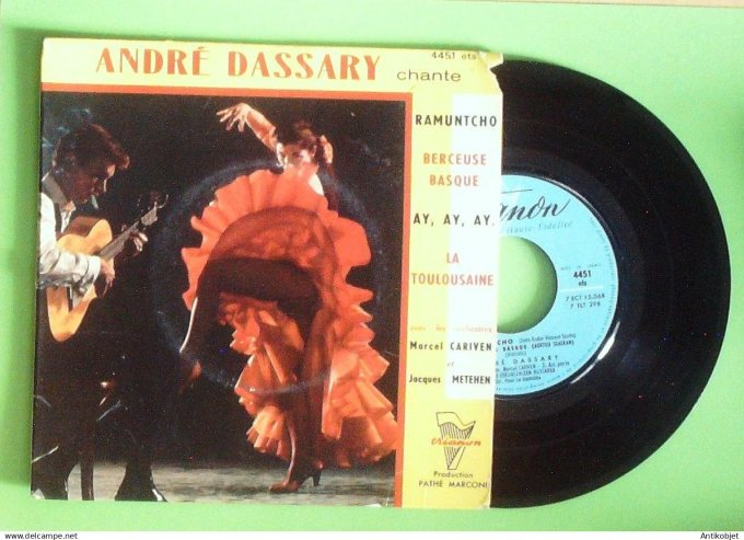 Dassary André 45T EP Ramuntcho berceuse Basque (languette) 1963