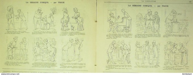 La Caricature 1884 n°258 Colonel Ramolloff Draner Pailleron par Luque Gino gibiers