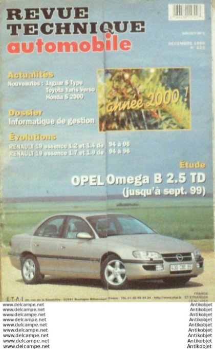 R.T Automobile Opel Omega B 2.5 Renault 19 Jaguar Toyota Yaris   # 623