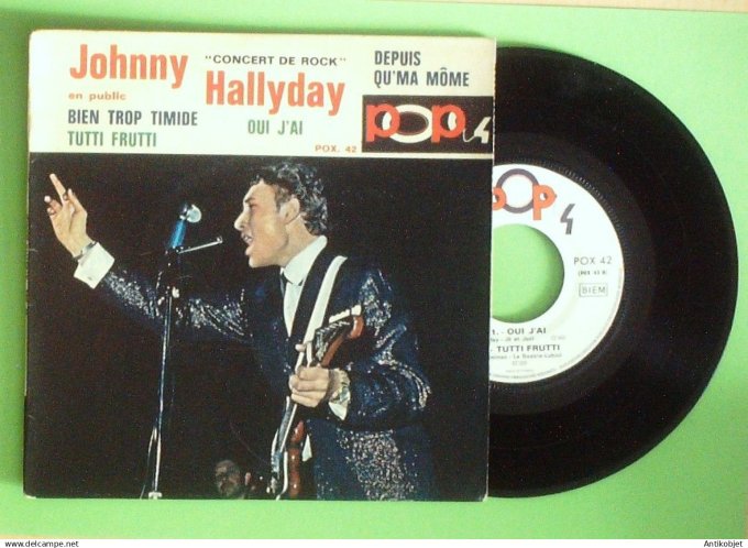 Hallyday Johnny 45T EP concert de rock Tutti frutti 1961