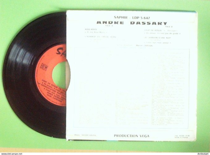 Dassary André 45T EP L'auberge du cheval blanc 1968