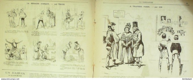 La Caricature 1885 n°313 Londres Draner Georgette Sardou Sorel Caran d'Ache Loys