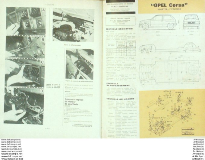 Revue Technique Automobile Opel Corsa Peugeot 504 Fiat 132 Argenta  #432