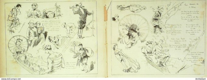 La Caricature 1881 n°  88 Dieppe & Le Tréport Robida Barret Loys