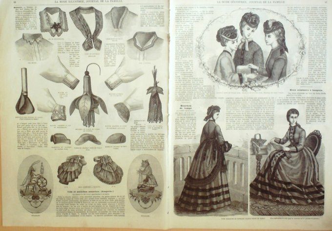 Journal Mode illustrée 1871 #  6 Paletit & robe fillettes