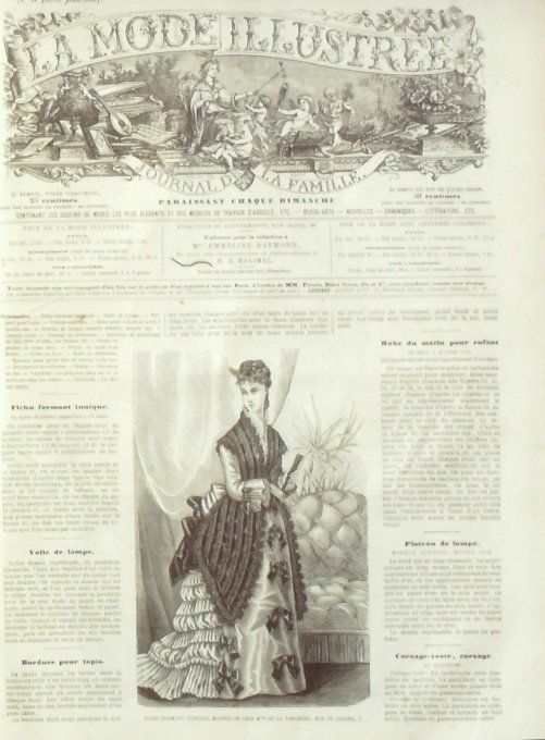 Journal Mode illustrée 1875 #  6 Fichu tunique