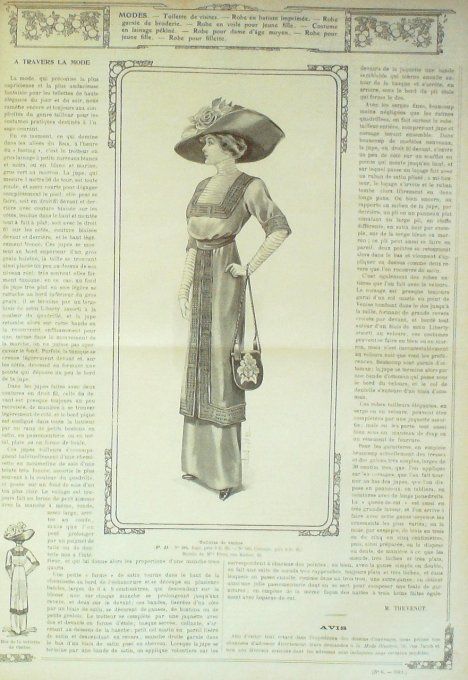 Journal Mode illustrée 1911 # 6 Layette & chapeaux