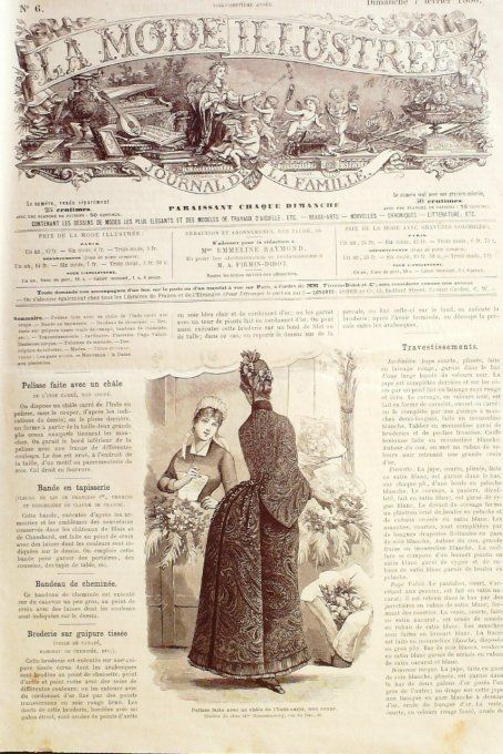 Journal Mode illustrée 1886 #  6 Pelisse de l'Inde