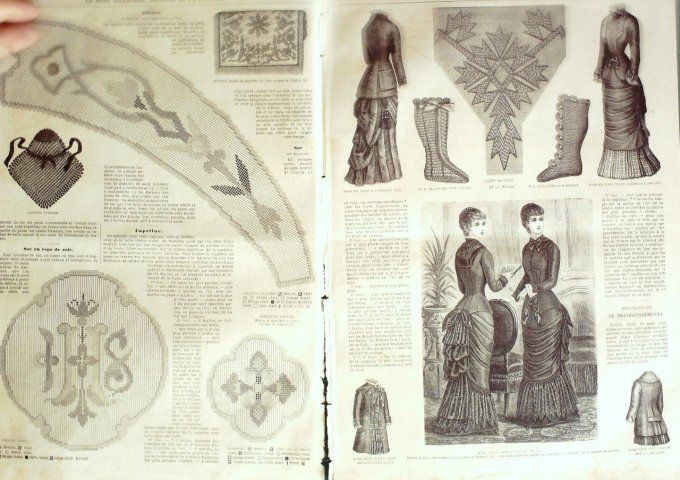 Journal Mode illustrée 1881 #  6 Robes en surah & gaze