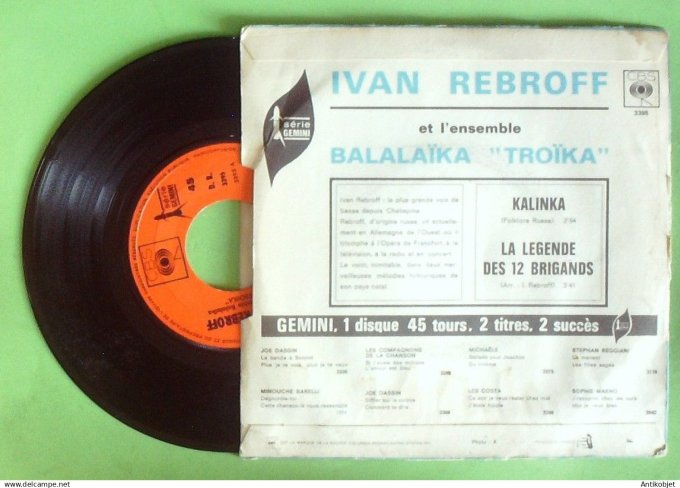 Rebroff Ivan 45T SP Kalinka 1968