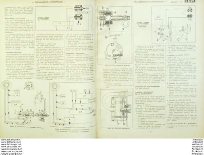 Revue Technique Automobile Peugeot 504 Renault 12 1300 cm3  #352