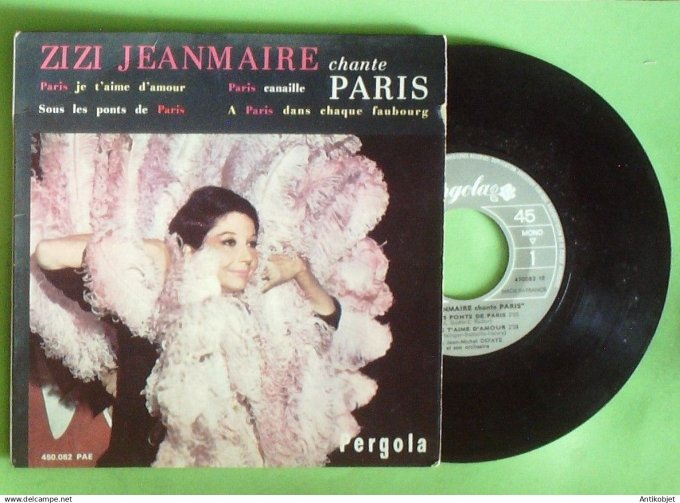 Jeanmaire Zizi 45T EP Paris je t'aime d'amour 1965