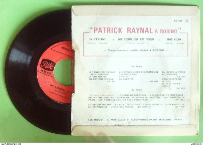 Raynal Patrick 45T EP On s'énerve