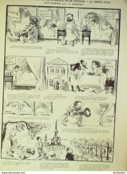 La Caricature 1884 n°220 Loi sur le recrutement Draner Bonheur de se pendre Robida