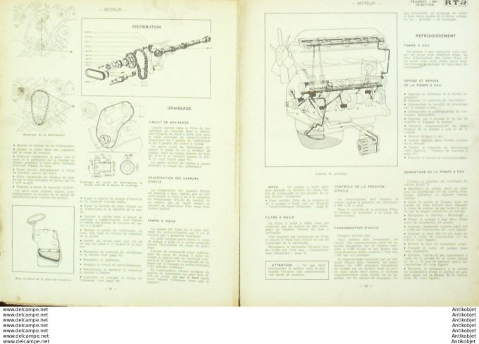 Revue Technique Automobile Peugeot 504 Injection Simca 1501 1967/1969  #285