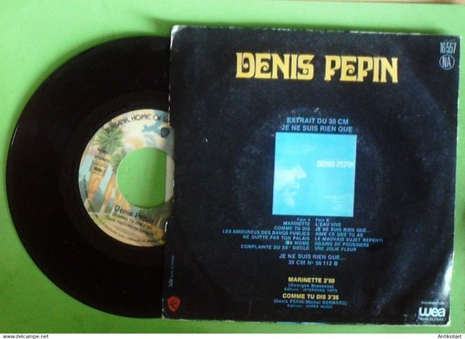 Pépin Denis 45T EP Marinette 1975