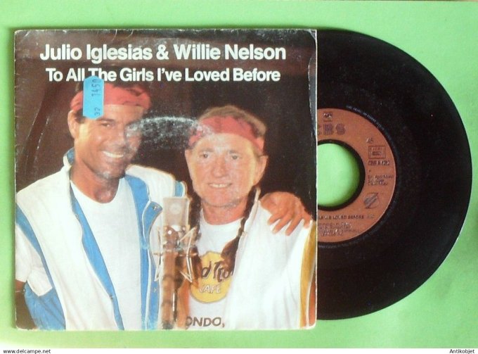 Iglesias Julio & Willie Nelson 45T SP  I don't want to wake you 1984