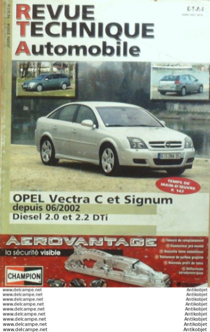 Revue Technique Automobile Opel Vestra C & Sugnum 06/2002  #673