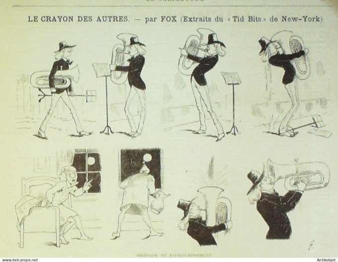 La Caricature 1887 n°370 Amour propre Caran d'Ache Ohnet par Luque Bombled Fox