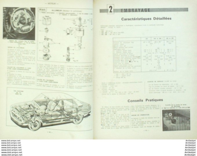 Revue Technique Automobile Peugeot 304 & 204 1974/1976 Bmw Séries 5  #356