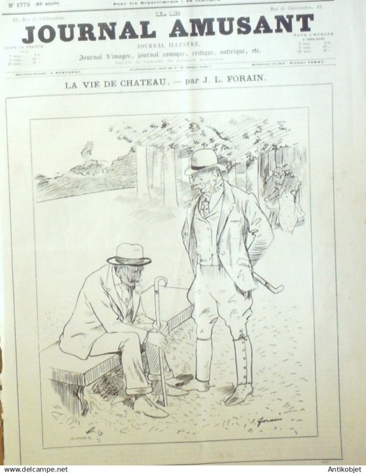 Le Journal Amusant 1890 n°1779 Logique antiesclavagiste 7 pêchés capitaux la Luxure alibi du réservi