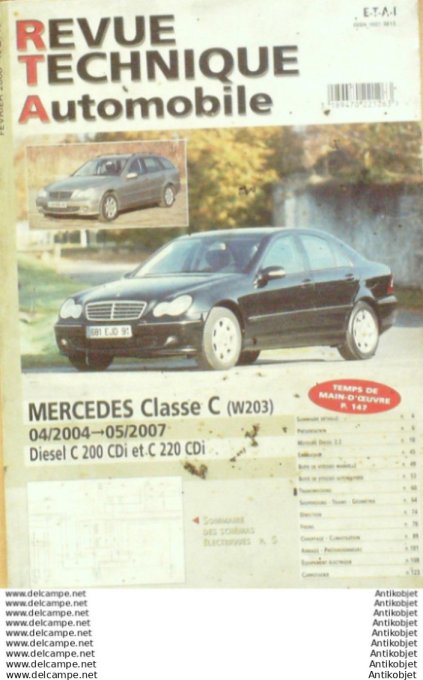 Revue Technique Automobile Mercedes-Benz classe C 04/2004  #713