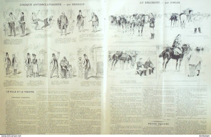 Le Journal Amusant 1890 n°1779 Logique antiesclavagiste 7 pêchés capitaux la Luxure alibi du réservi