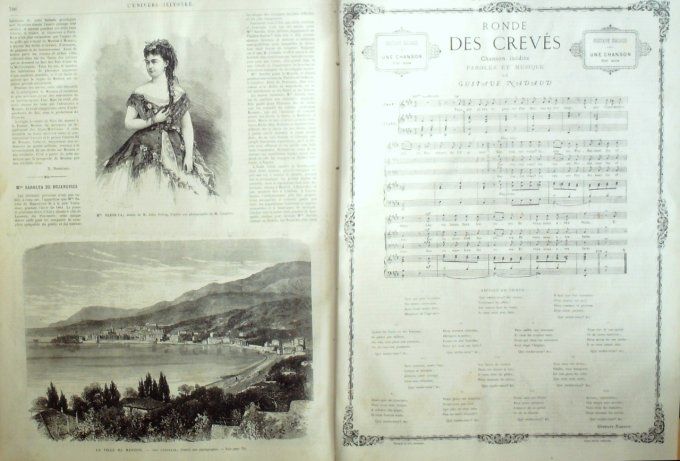 L'Univers illustré 1868 # 724 Allemagne Koenigstein Madrid Rossini Menton (06) 