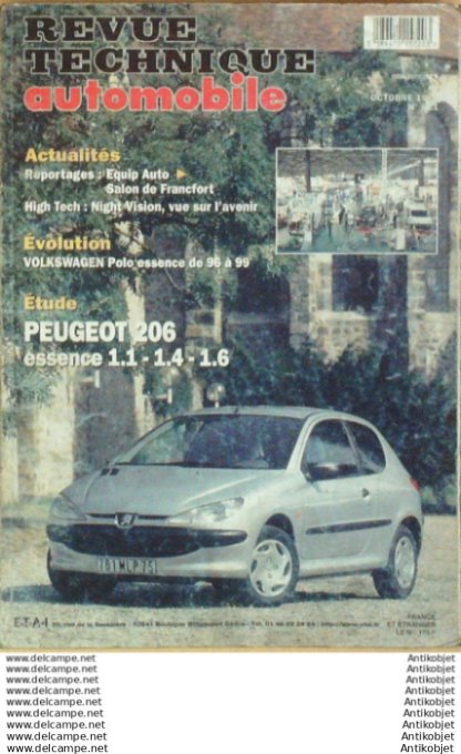 Revue Technique Automobile Peugeot 206 Volkswagen Polo 1996/1999  #621