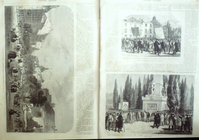 L'Univers illustré 1868 # 726 Pologne Varzin Compiègne (60) Madrid Colombie Amazones