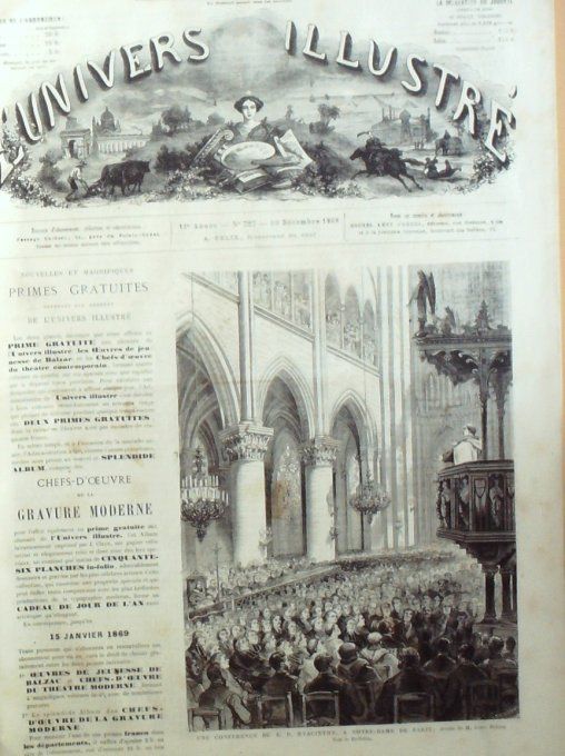 L'Univers illustré 1868 # 727 Allemagne Kiel Holstein Espagne Séville Augerville (45) Uruguay   