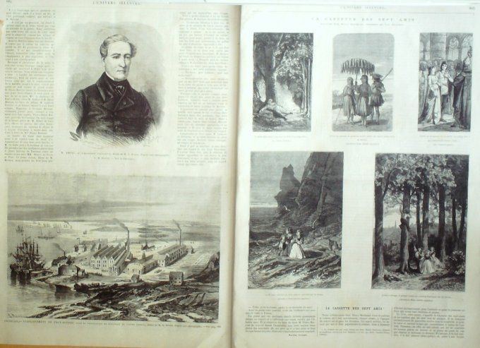 L'Univers illustré 1868 # 727 Allemagne Kiel Holstein Espagne Séville Augerville (45) Uruguay   